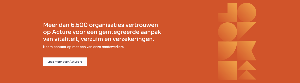 Acture banner met illustraties met gradient