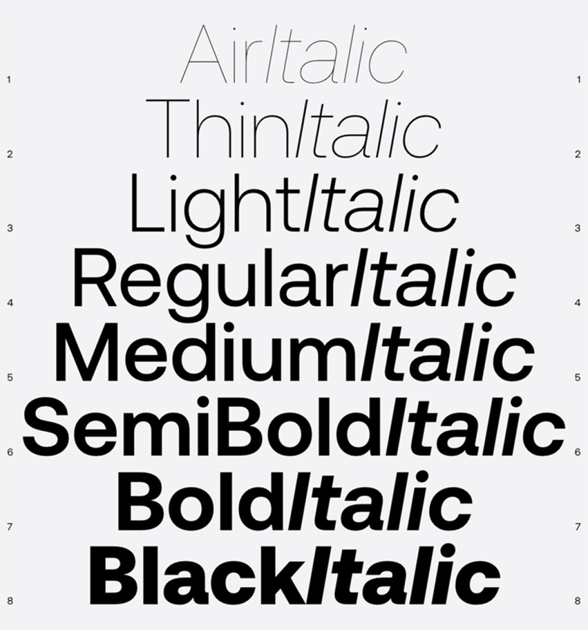 Aeonik lettertype diktes
