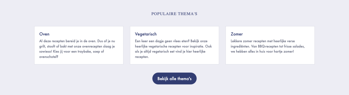 Alle ovenrecepten thema's