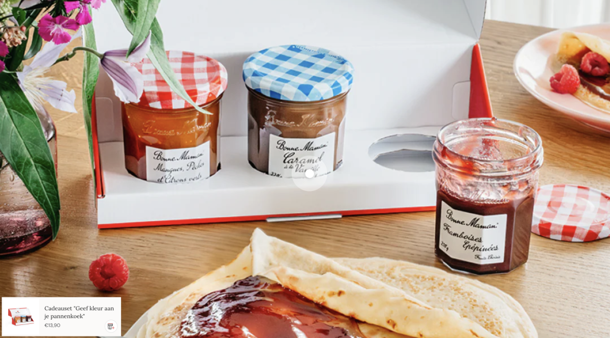 Bonne Maman uitgelicht product fotografie
