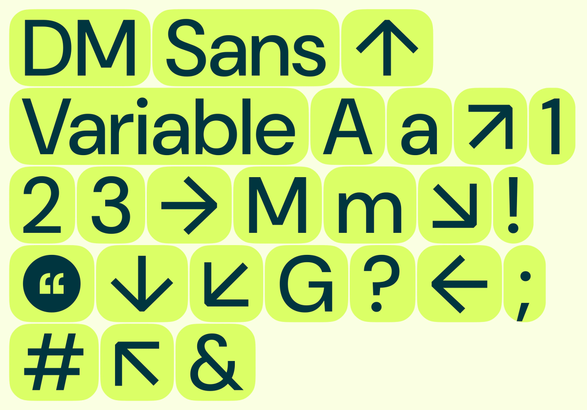 DM Sans Variable lettertype