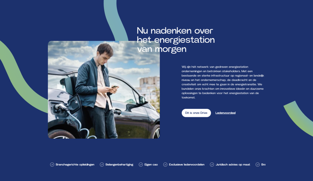 Drive Tekst over afbeelding