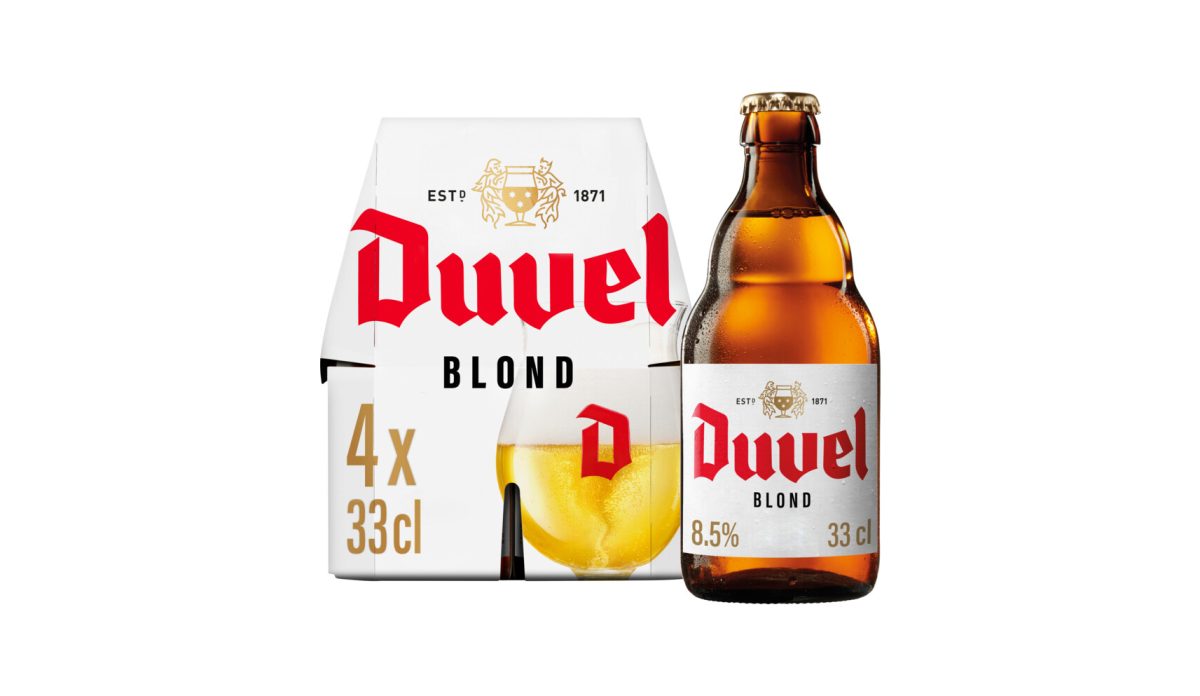 Duvel fles en verpakking