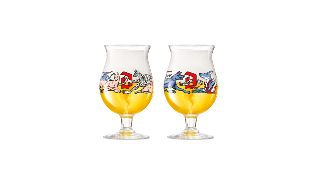 Duvel glas, ontworpen door Iwan Smit