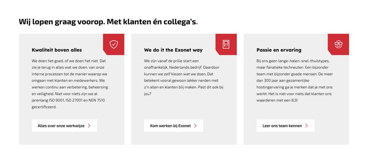 Exonet US Ps met icoontjes