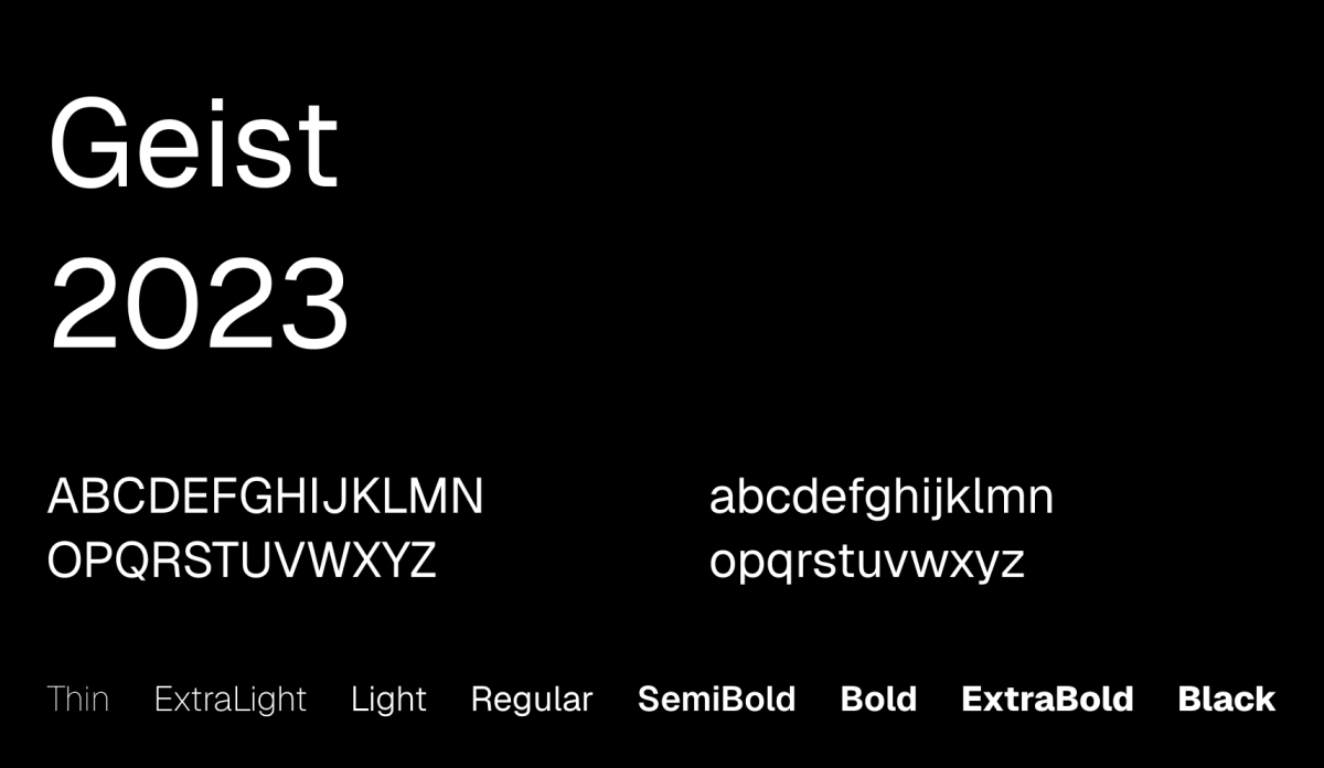 Geist lettertype voorbeeld