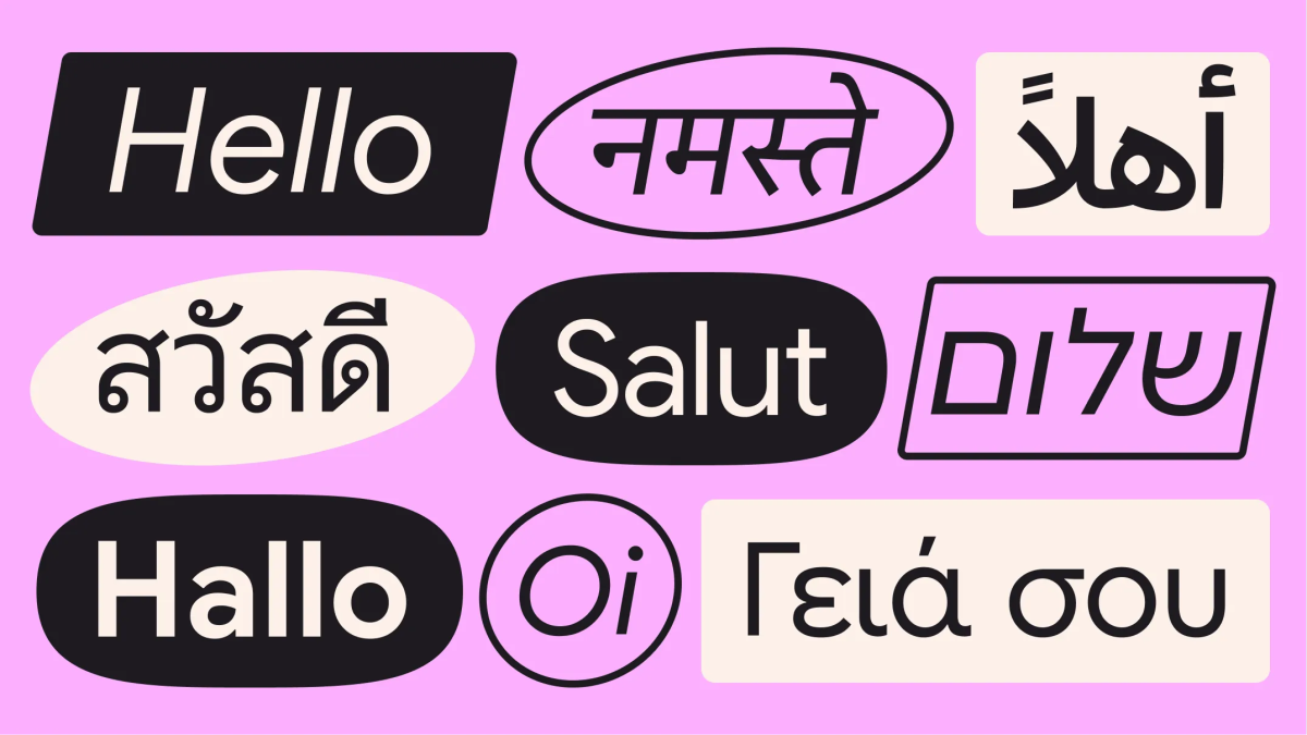 Google Sans lettertype talen