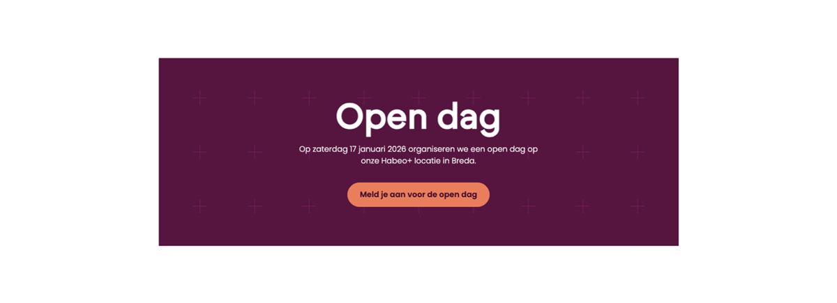 Habeo plus Open dag banner