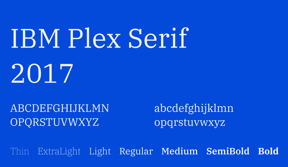 IBM Plex Serif voorbeeld