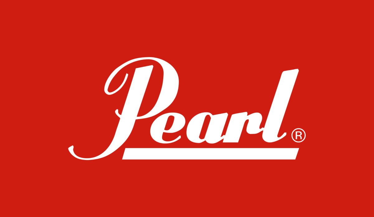 Logo Pearl rode achtergrond