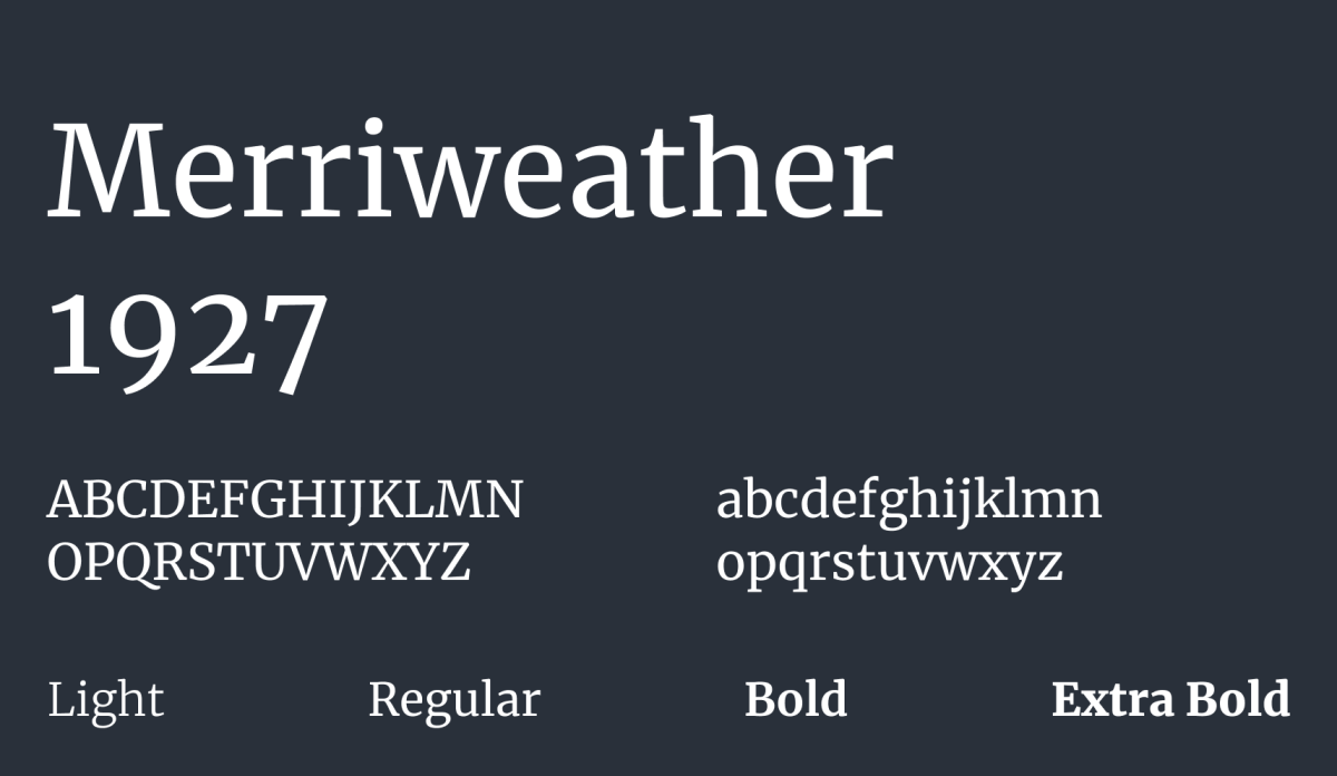 Merriweather voorbeeld
