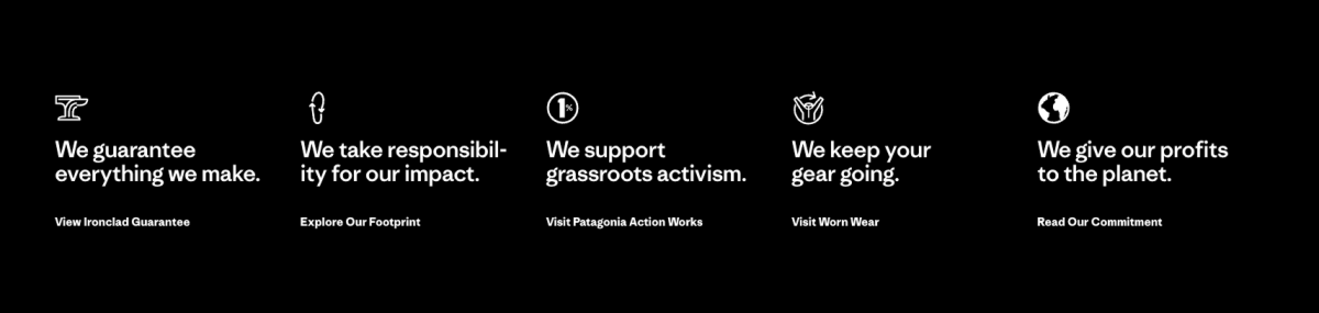 Patagonia USPs
