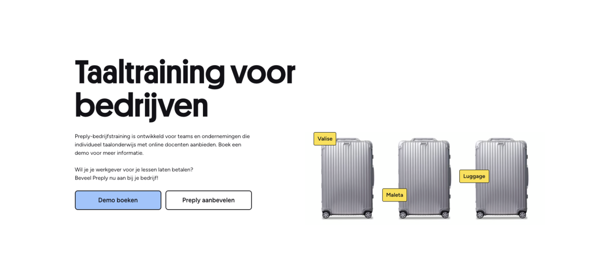 Preply taaltraining voor bedrijven