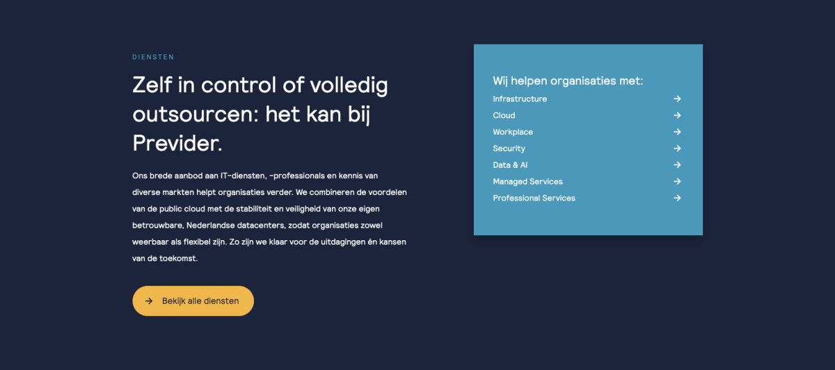 Previder diensten