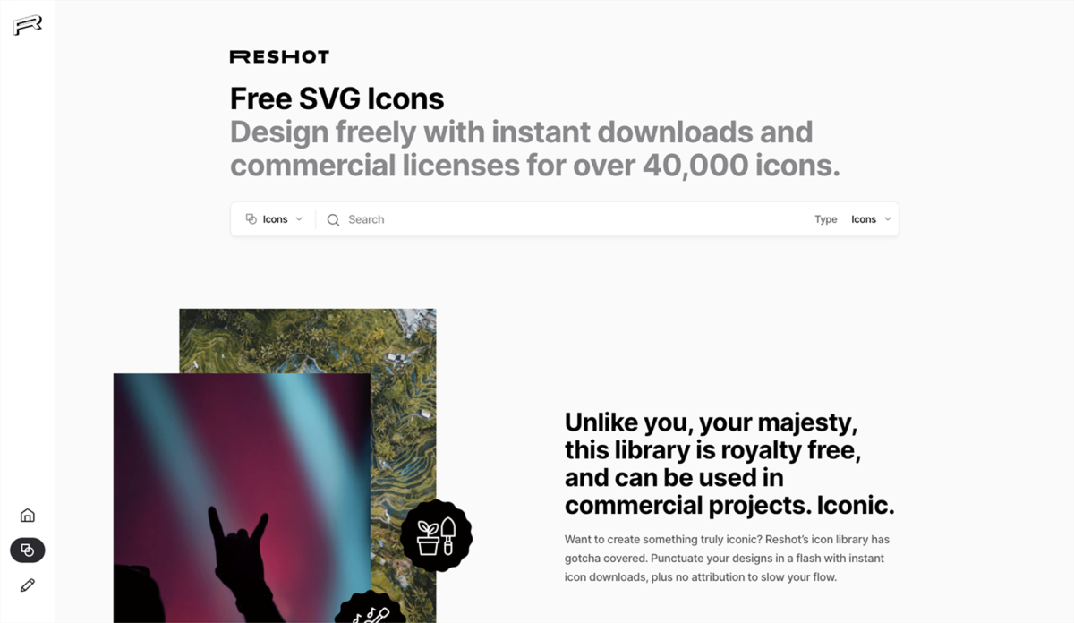 Reshot gratis SVG iconen