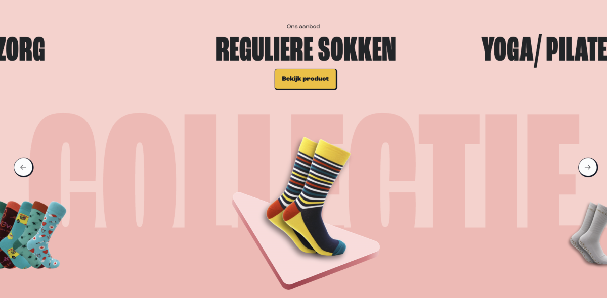 Sokkies aanbod in slider