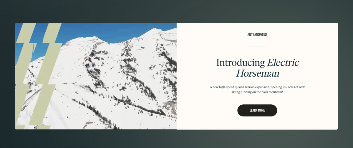 Sundance resort banner met video