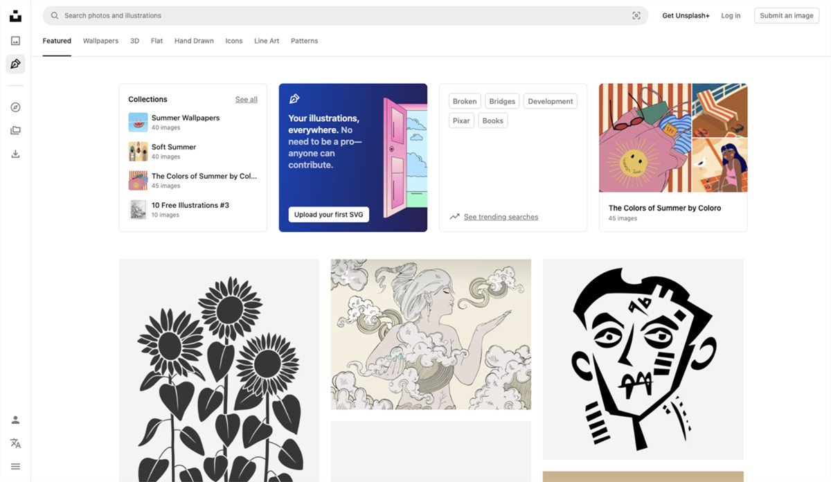 Unsplash Gratis vector bestanden downloaden