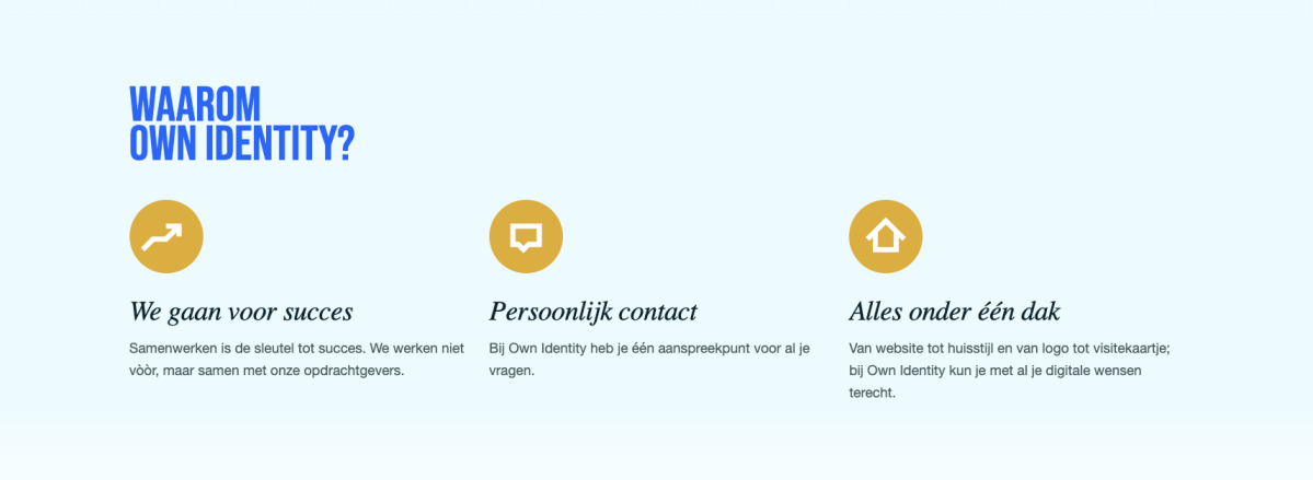 Waarom Own Identity icoontjes