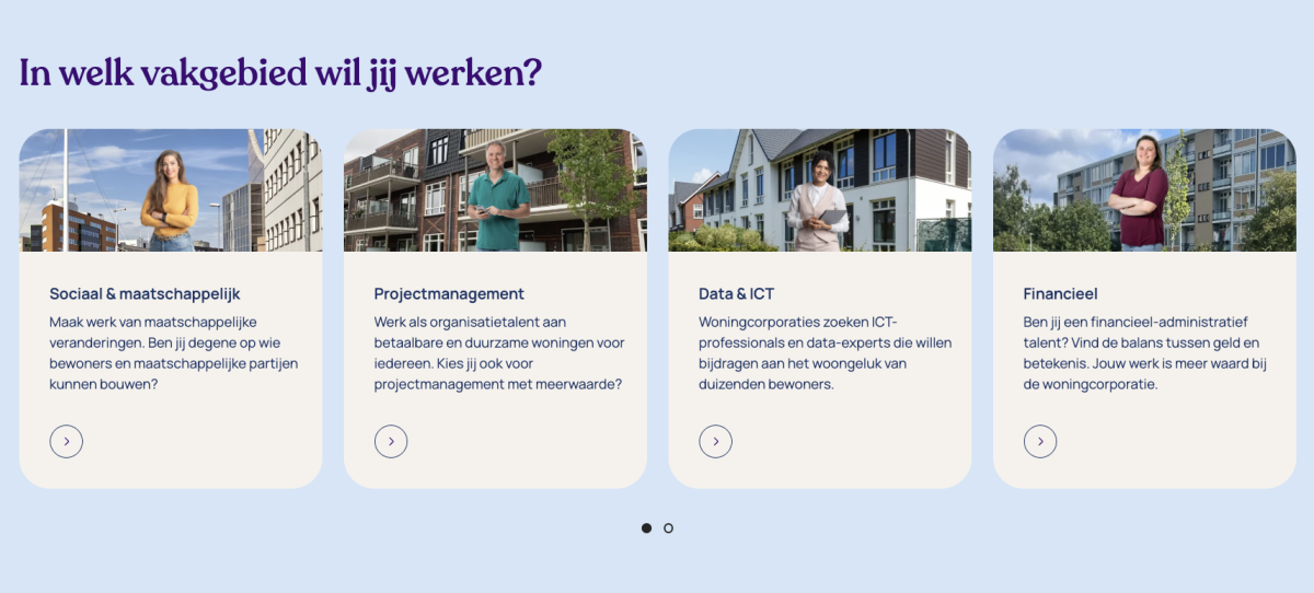 Werken bij de WOCO vakgebieden