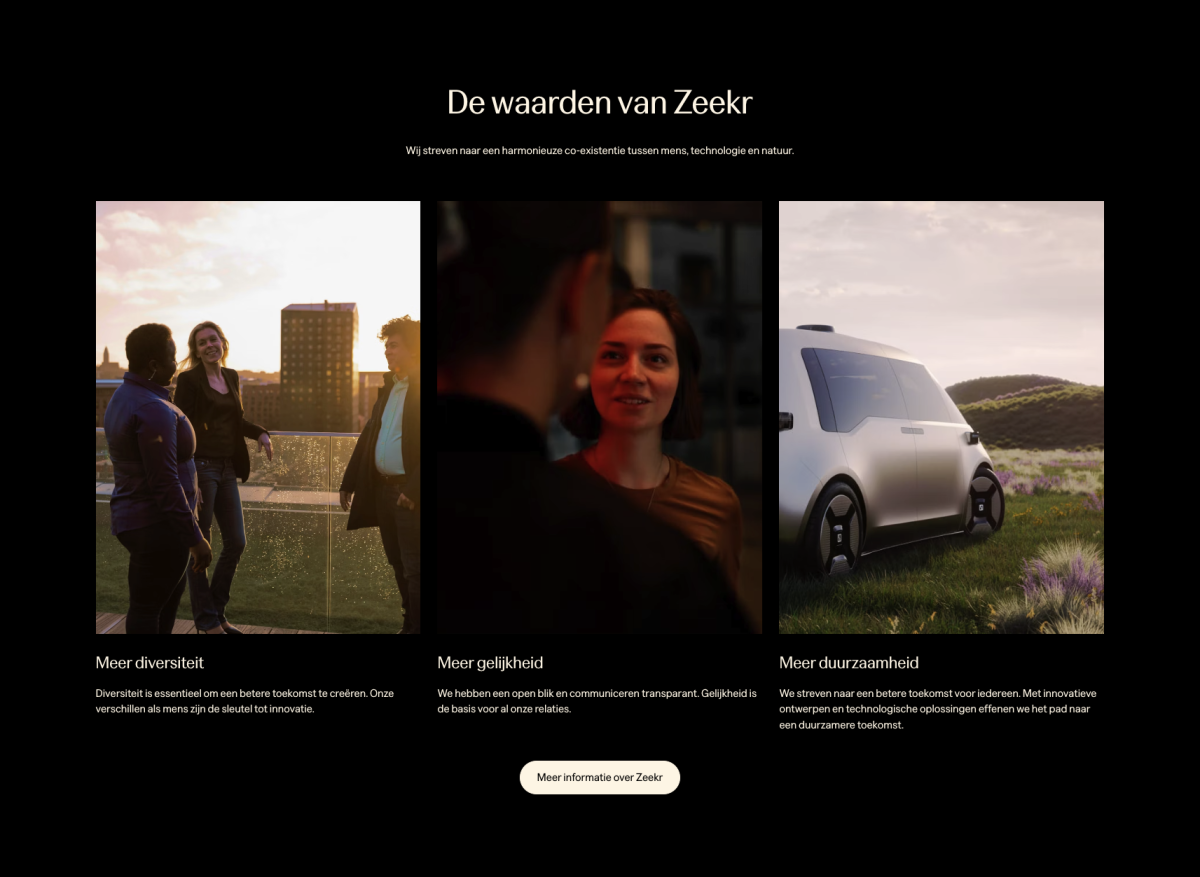 Zeekr waarden