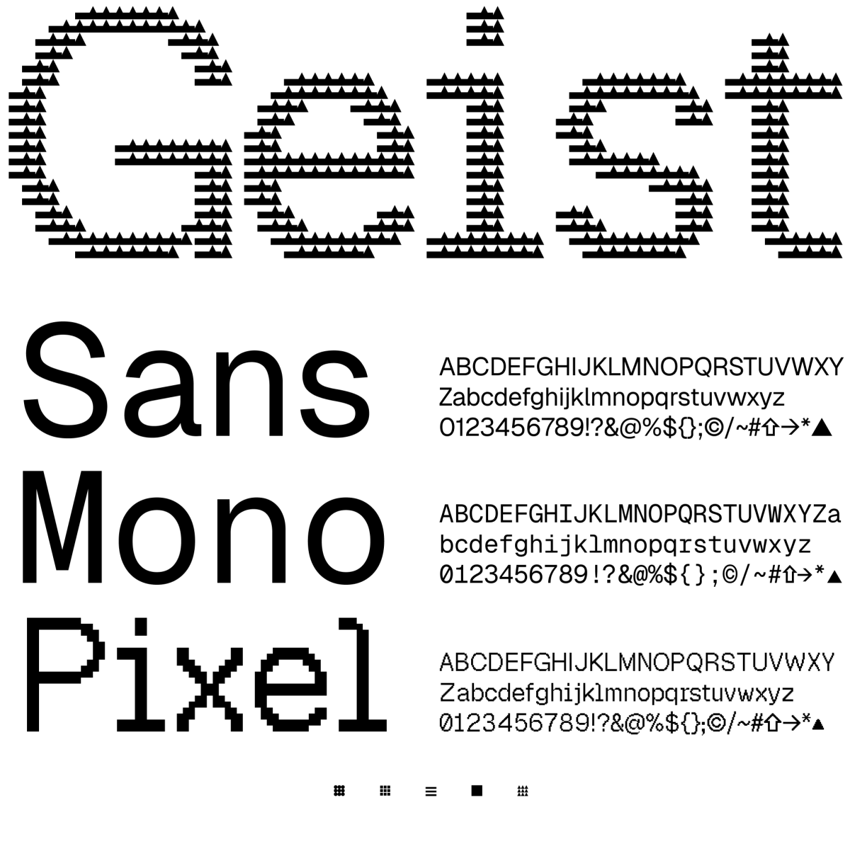 Geist sans mono pixel