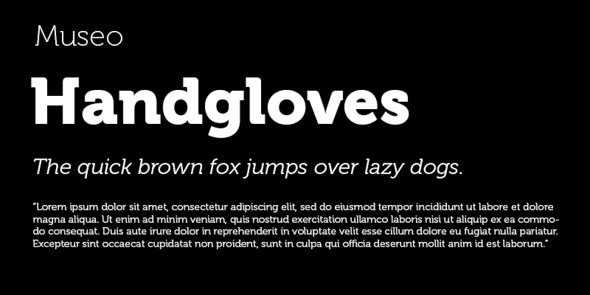 Museo lettertype voorbeeld