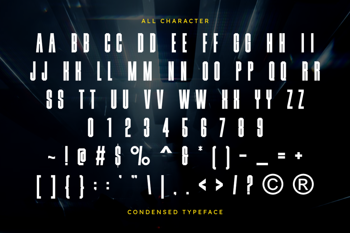 Sport lettertype voorbeeld