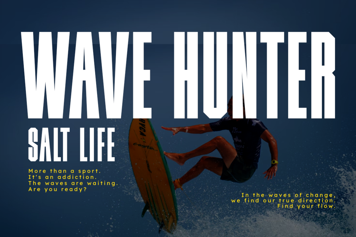 Sports lettertye surfing
