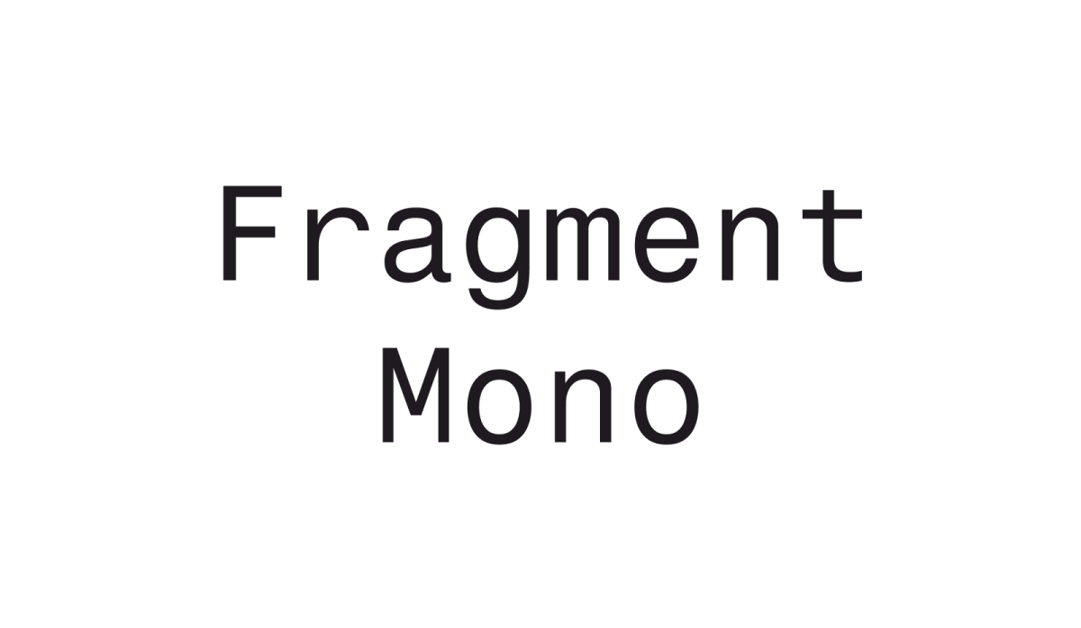 Fragment Mono lettertype