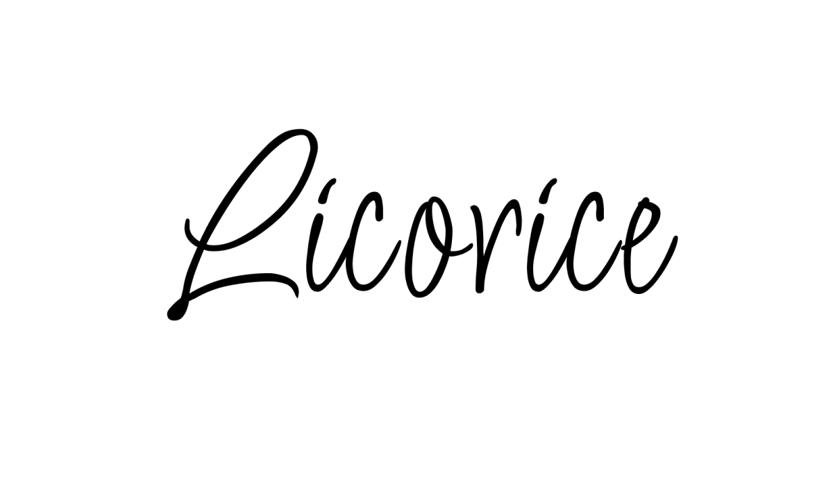 Licorice lettertype