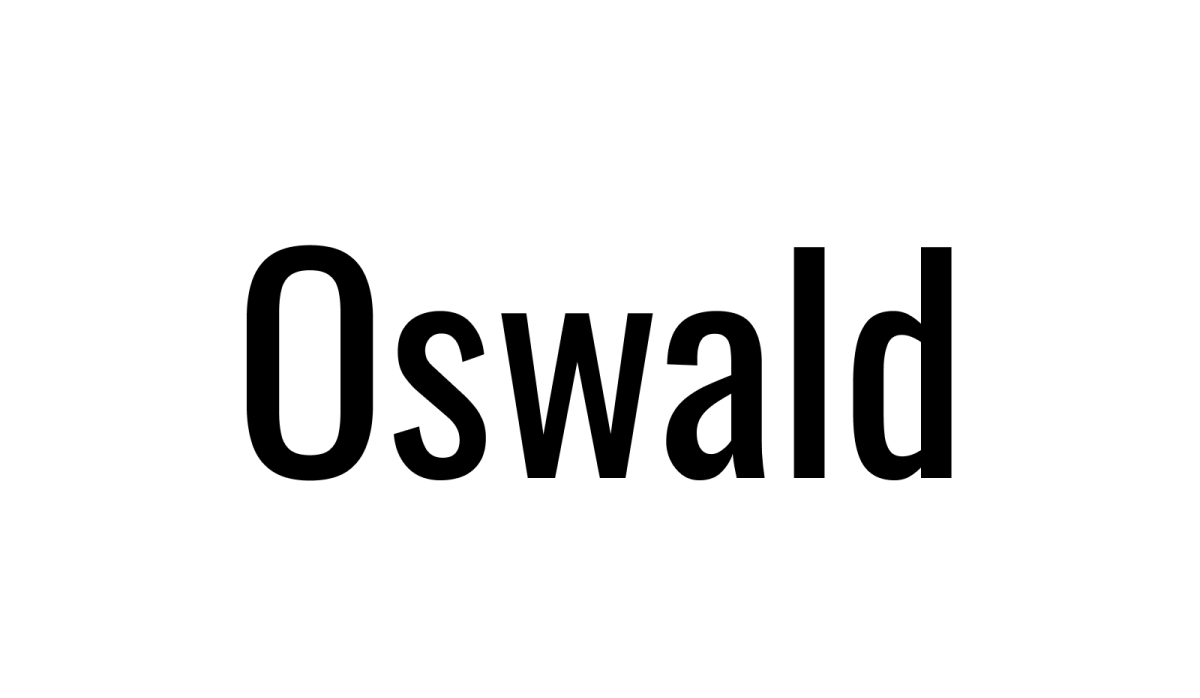Oswald lettertype