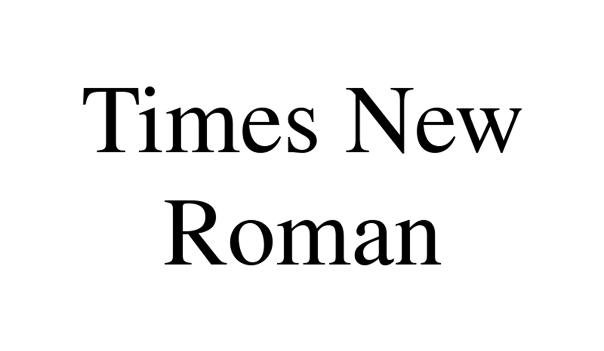 Times New Roman lettertype