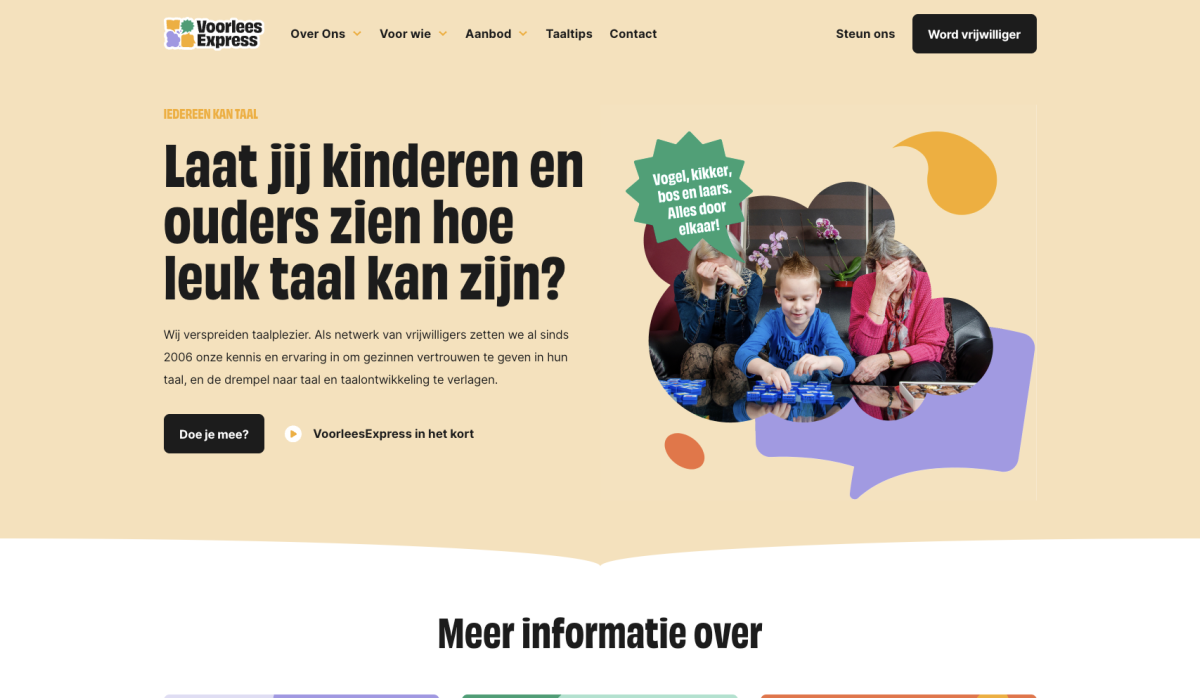 Website Voorlees Express