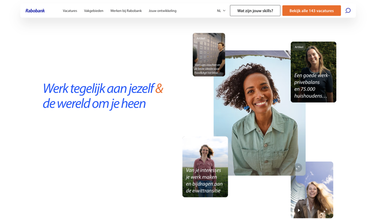 Website Werken bij Rabobank