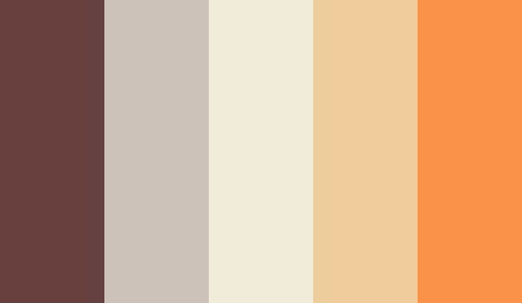 Bruin, taupe, beige en oranje kleurenpalet